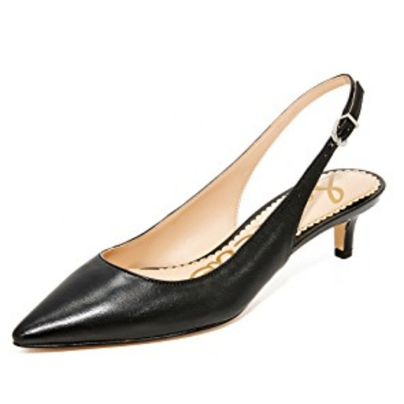 SAM EDELMAN Leather Slingback Kitten Heels - Picture 2 of 8